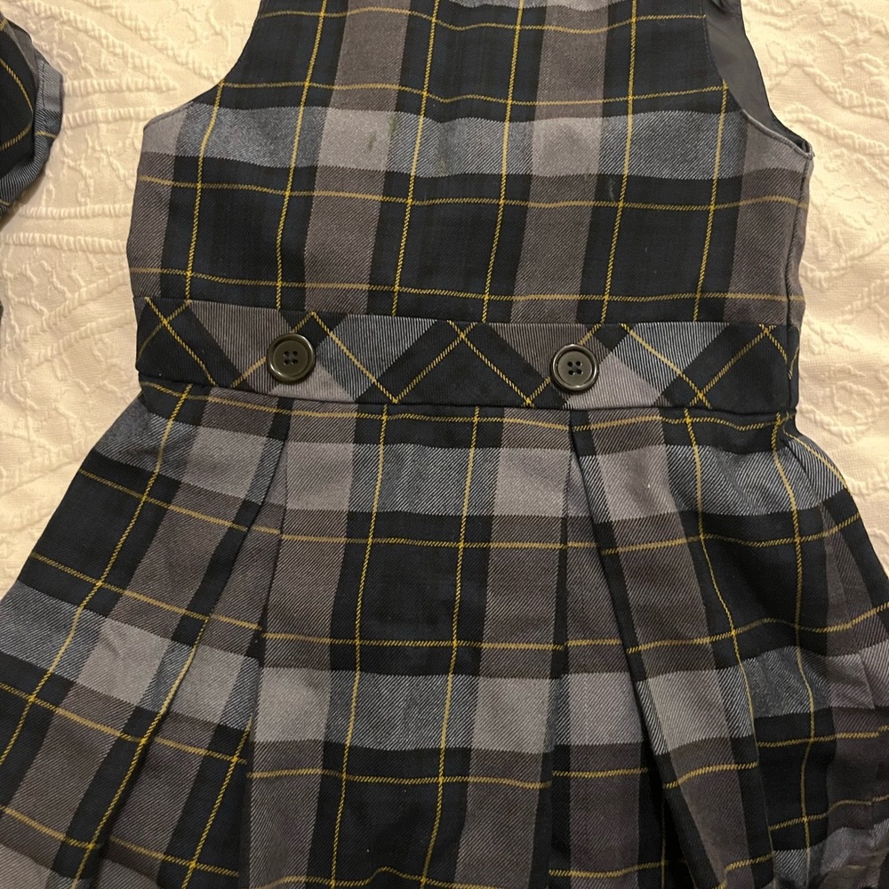 Lands end girls uniform plaid dress size 4